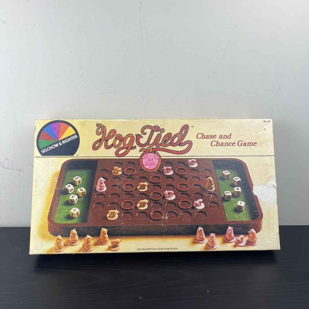 Vintage 1981 Hog Tied The Chase & Chance Board Game Selchow & Righter Complete - Picture 6 of 8